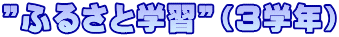 ”ふるさと学習”（３学年）
